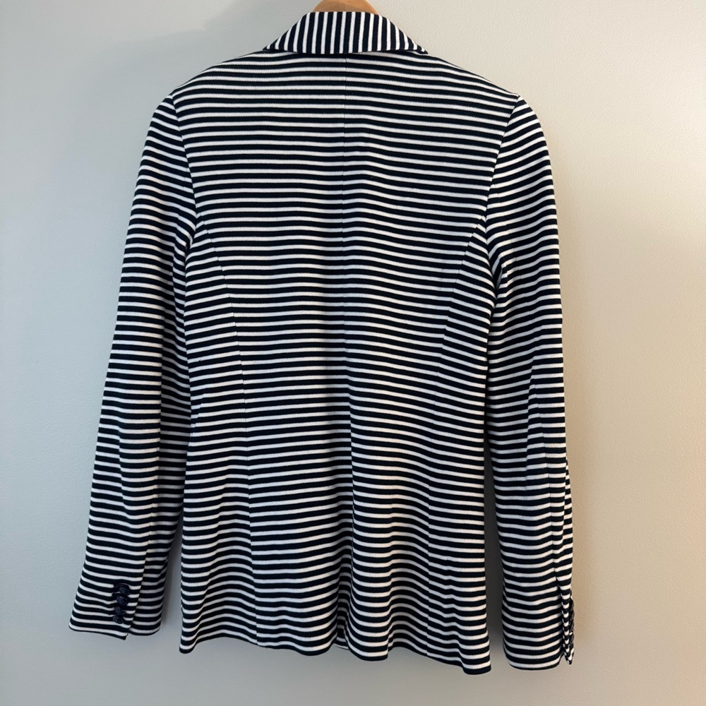 Ralph Lauren Navy and White Stripped Blazer Size Medium - Picture 4 of 7